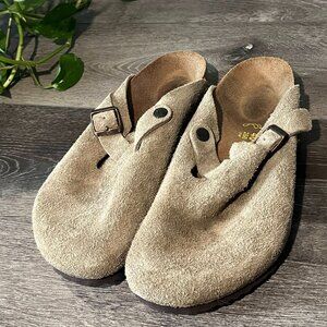 Birkenstock Boston Clog Soft Footbed Taupe